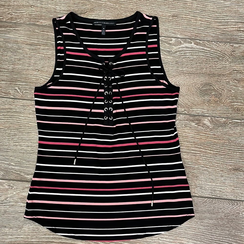 WHBM Striped Tank Top